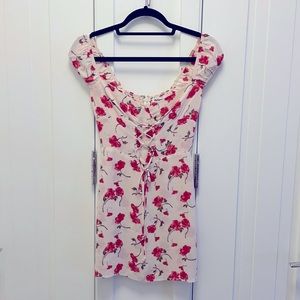 Reformation Mini Dress with Tie Front (Size 0) NEW